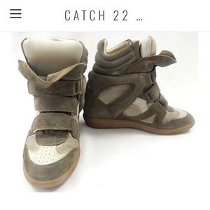 Isabel Marant Bekett Green Wedge Sneakers Sz 39(9)